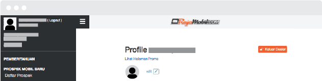 Halaman profil setelah proses verifikasi selesai